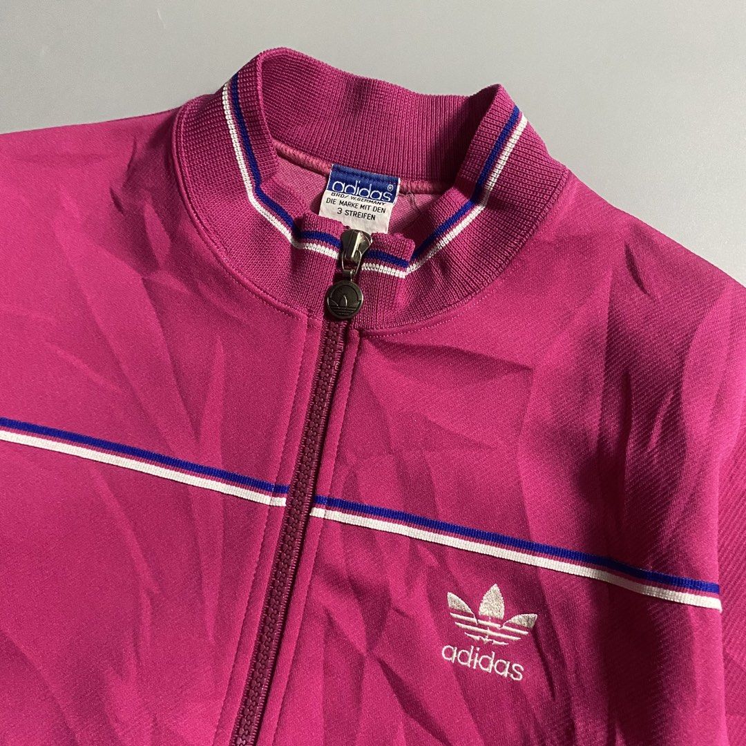 Adidas 80s Descente Vintage Track Jacket (Category: Coats, Jackets and Outerwear) located in Manila. Submitted by curatedvg. (Listing ID 1469295605, Image 2). Description: Excellent vintage condition Made in Japan No major flaws Width: 17.5 inches Length: 22 inches.