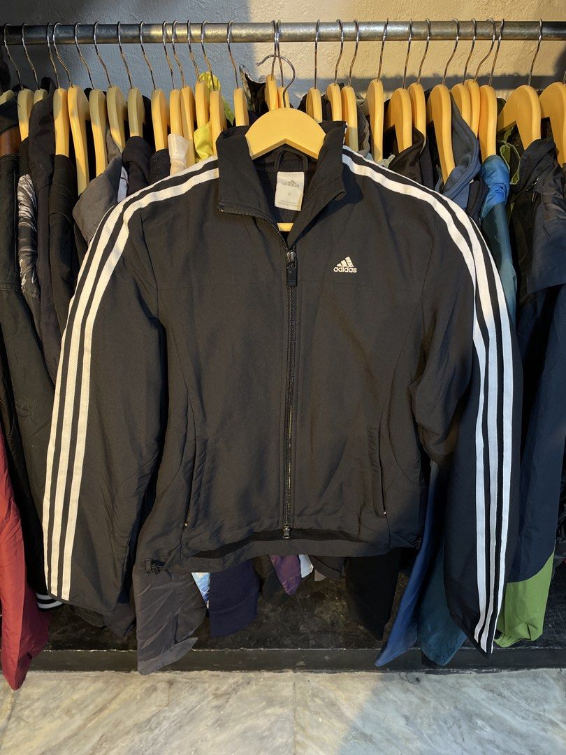 Adidas jacket (Category: Coats, Jackets and Outerwear) located in Lucena. Submitted by riyizthriftz (Listing ID 1469296329, Image 1). Description: Adidas jacket Vintage jacket Size Medium on tag W18 L23 Good condition .