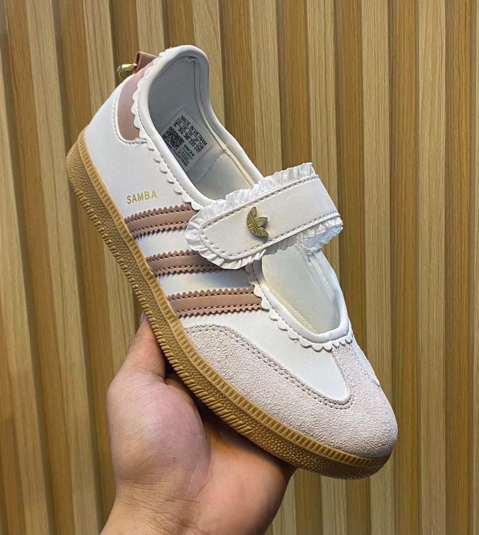 Adidas Samba Jane Frill Ruffle Pack (Category: Sneakers) located in Manila. Submitted by YSABELLE_MARGARETTE (Listing ID 1469195399, Image 2). Description: size 36-40 available (women size) J&T courier nationwide and Lalamove around manila PAYMENT FIRST THRU GCASH OR GOTYME.
