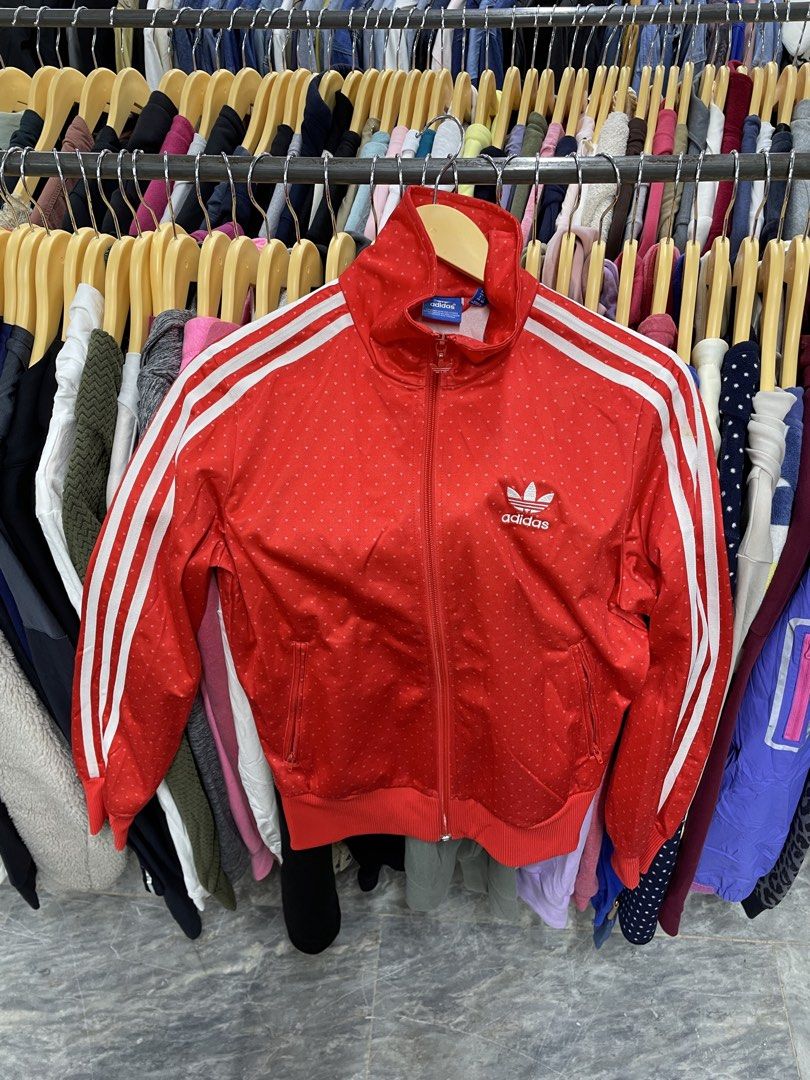 Adidas track jacket (Category: Coats, Jackets and Outerwear) located in Lucena. Submitted by riyizthriftz (Listing ID 1469299830, Image 1). Description: Adidas track jacket W18 L23 Good condition Color rate 9.5/10 See pics issue.