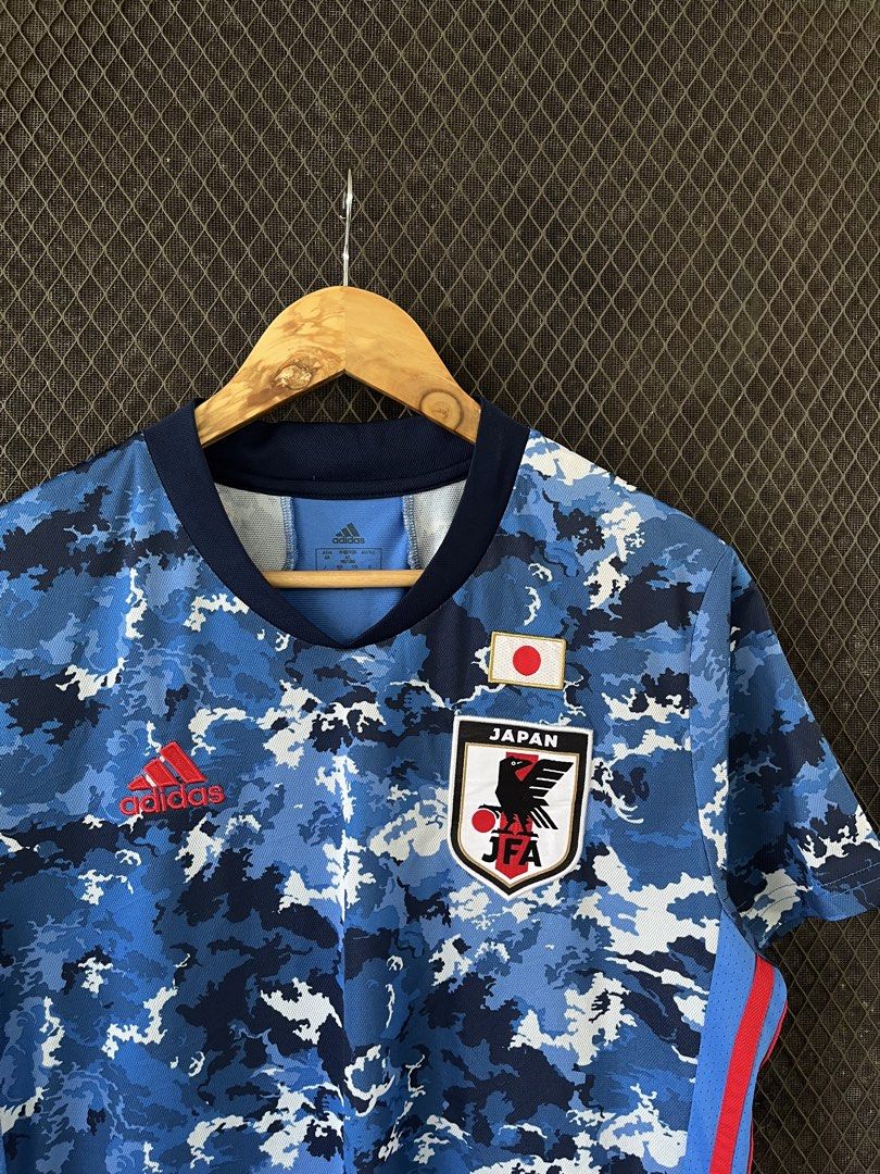 Adidas x Japan Home Jersey (Category: Tshirts & Polo Shirts ) located in General Santos City (Dadiangas). Submitted by thriftdept. (Listing ID 1469279283, Image 3). Description: Brand: Adidas x Japan Football Jersey Size: Medium Dimensions:20W”27L Authenticity: Authentic Color Rate: 9.5/10 Condition: Excellent Issue: None 🏷️: ₱1,800 .