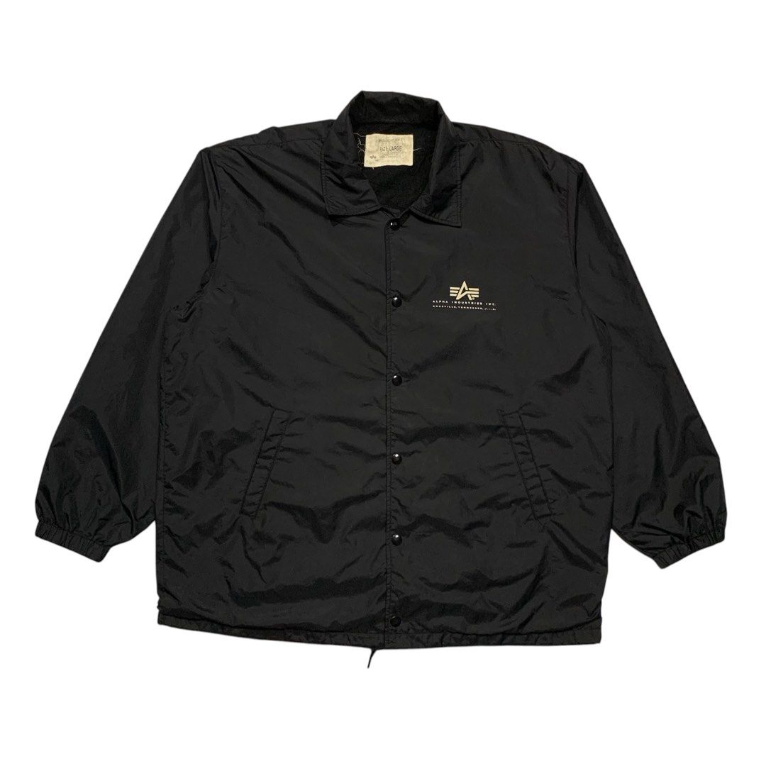 Alpha Industries Buttondown Nylon Coach Jacket (Category: Coats, Jackets and Outerwear) located in Baguio. Submitted by thesecretshop_ph (Listing ID 1469244904, Image 1). Description: Size: Large Lenght: 30” Width: 25” Issue: -.