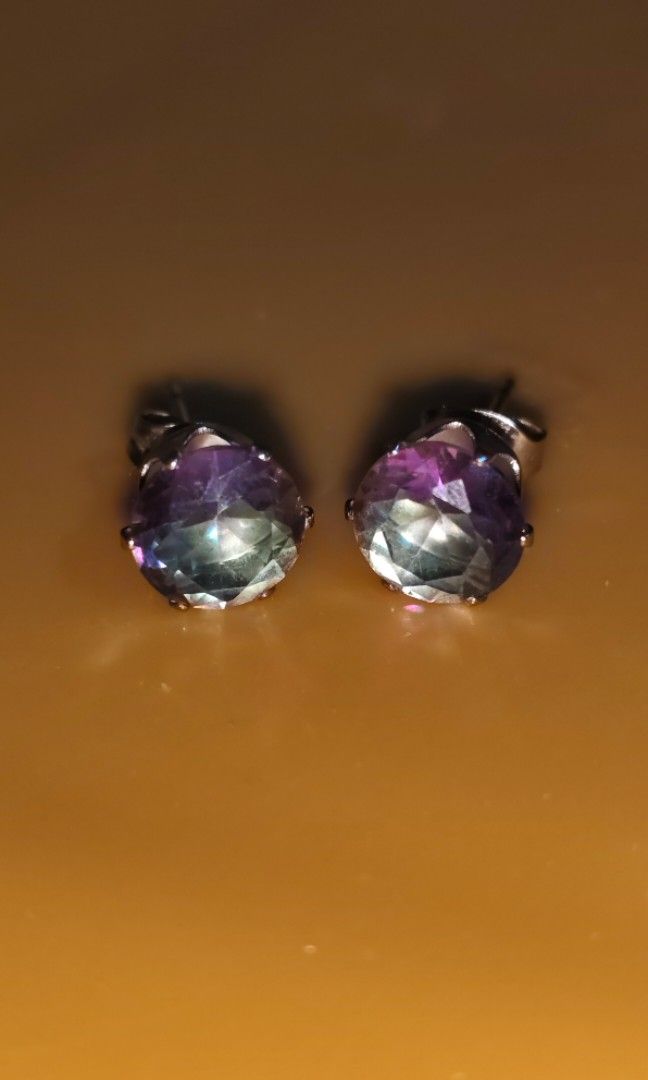 Ametrine Earrings Titanium Settings 1ct each (Category: Earrings) located in Cordova. Submitted by femmeblue (Listing ID 1469207820, Image 1). Description: .