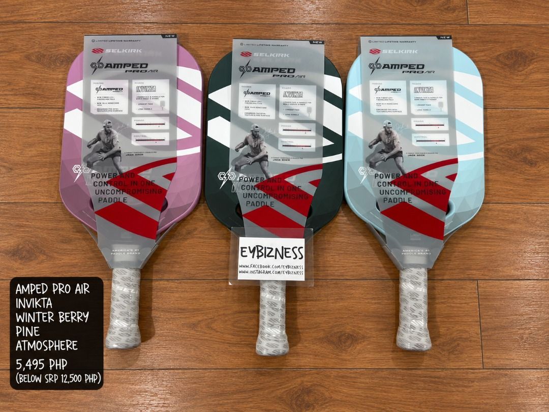 Amped Pro Air Invikta (Category: Racket and Ball Sports) located in Quezon City. Submitted by eybizness (Listing ID 1469227116, Image 1). Description: FOR SALE Amped Pro Air Invikta Winter Berry Pine Atmosphere 5,495 PHP (BELOW SRP 12,500 PHP) Shipping: LBC/Lalamove (Delivery at buyer's expense) Fairview Quezon City DM to secure your pair now! #eybizness #ampedproair #pickleball #pickleballera #invikta.