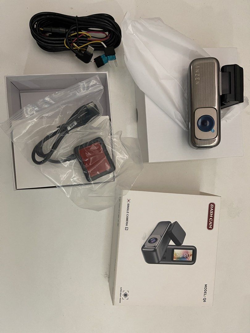 ANZEN Model Q6 Dash Cam (Category: Cameras) located in Pasig City. Submitted by altopentle (Listing ID 1469211317, Image 3). Description: - Brand: ANZEN Model Q6 dash cam - Condition: Brand new, unopened box with complete original accessories - Display: IPS high-definition screen - Connectivity: Built-in Wi-Fi for easy mobile video download - Key Features: 24-hour parking monitoring, auto-on recording, and seamless loop recording - Storage: Suppo