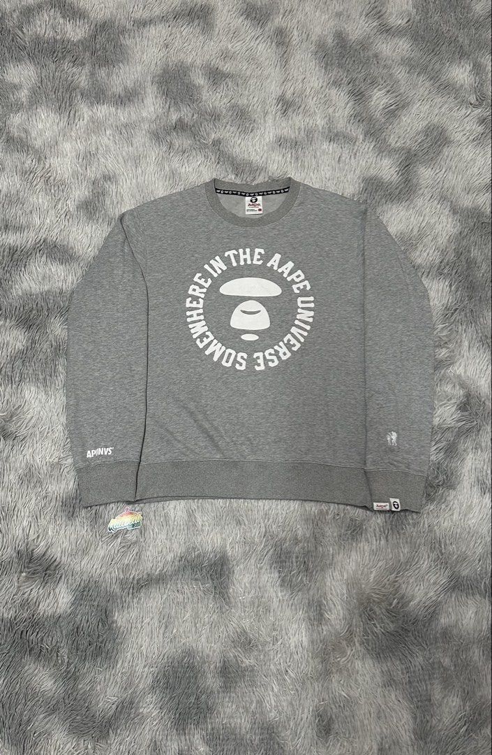 A*pe by a bathing ape crewneck (Category: Coats, Jackets and Outerwear) located in Manila. Submitted by paulovenegaskalakal2020 (Listing ID 1469265620, Image 1). Description: For sale! Kalakal A*pe by a bathing ape crewneck Off- good for psg Large- 22 width x 25.5 length inches Sleeves- 24 inches Minimal crack print Good as new MINE 1,350 +sf.