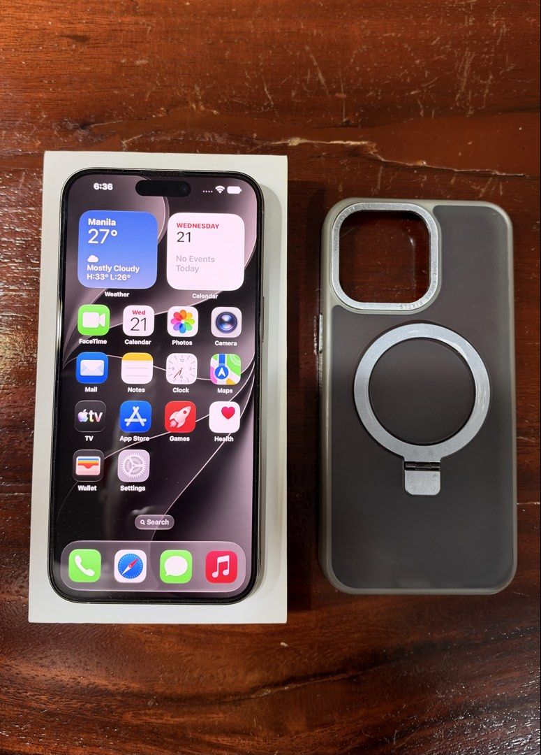 Apple FOR SALE iPhone 15 PRO MAX (Category: iPhone 15 Series) located in Quezon City. Submitted by tingperez (Listing ID 1469386216, Image 3). Description: Apple iPhone 15 PRO MAX, 256 gb, Silver/White natural Titanium Running IOS 27.0.1 Dual SIM (physical/eSIM) Factory unlock (open line) No SIM restriction Pristine condition Screen protector installed Battery health at 80% No scratch/dents No issues / all working Inclusions: -original box -phone