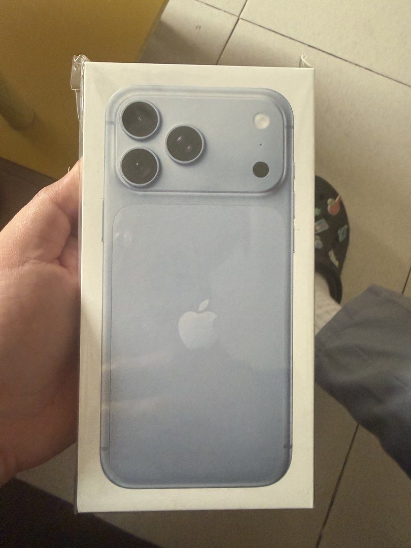 Apple iPhone 18 pro max 256gb (Category: iPhone X Series) located in Manila. Submitted by jeru0689 (Listing ID 1469248187, Image 3). Description: Sealed box, blue color option. Factory plastic wrap still attached. Unopened and untouched. Ready for setup. brand new unit ntc openline sealed 256gb glacier color.