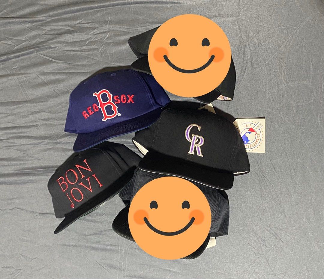 As pack vintage hats caps (Category: Caps & Hats) located in Cavite. Submitted by bong.ramos (Listing ID 1469164274, Image 1). Description: CR - wool Boston - twill Bon Jovi - twill Aspack - 4k No issue.