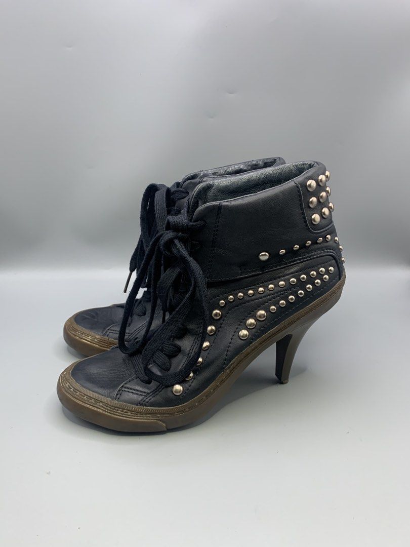 ASH STUDDED HEEL BOOTS (Category: Boots) located in Bulacan. Submitted by ridersthrift_ph (Listing ID 1469225250, Image 1). Description: Authentic Size 38 In Great Condition Sign of usage check flicks for details Gcash or Bank Payment Bulacan 📍.