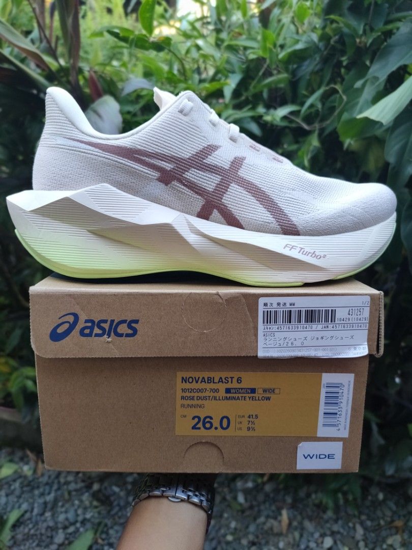 Asics Novablast 6 (Category: Sneakers) located in Malasiqui. Submitted by shoesyourbrand (Listing ID 1469259441, Image 1). Description: 𝗔𝗦𝗜𝗖𝗦 𝗡𝗼𝘃𝗮𝗯𝗹𝗮𝘀𝘁 𝟲 '𝗥𝗼𝘀𝗲 𝗗𝘂𝘀𝘁/𝗜𝗹𝗹𝘂𝗺𝗶𝗻𝗮𝘁𝗲 𝗬𝗲𝗹𝗹𝗼𝘄'(AUTHENTIC/ORIGINAL) SIZE: US 8 MENS, 9½ WOMEN'S | EUR 41.5 | 26CM BRANDNEW WITH BOX/HANG TAG MALL PRICE: ₱9,490🔥 SELLING PRICE: ₱𝟲,𝟮𝟵𝟵 FREE SHIPPING 🚛 PAYMENT FIRST BASIS MODE OF PAYMENT: GCASH, BANK TRANSFER COURIER SERV