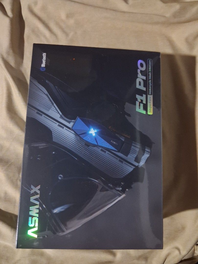 Asmax f1 PRO (Category: Other Motorcycles Parts and Accessories) located in Makati City. Submitted by jeff2124 (Listing ID 1469323252, Image 2). Description: - Brand: ASMAX - Model: F1 Pro (Future 1) Motorcycle Mesh Intercom - Color: Stellar Grey - Condition: Brand new, seal, - Key Features: - Supports up to 10 Riders Mesh communication - Bluetooth Dual-Chip 5.3 - ENC Noise Reduction for clear comms - Premium Sound quality - Hands-free Voice Comm