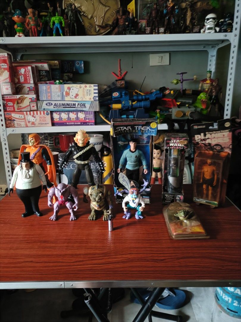 Assorted Action Figures Star Trek Star Wars Planet of the Apes (Category: Figurines & Statues) located in Manila. Submitted by livewater.ebbc17 (Listing ID 1469315744, Image 1). Description: - Collection of assorted action figures and collectibles - Features popular characters from Star Trek, Star Wars, Planet of the Apes, Ghost Rider, and more - Some items still in original boxes and packaging - Great addition for any toy collector - Multiple pi