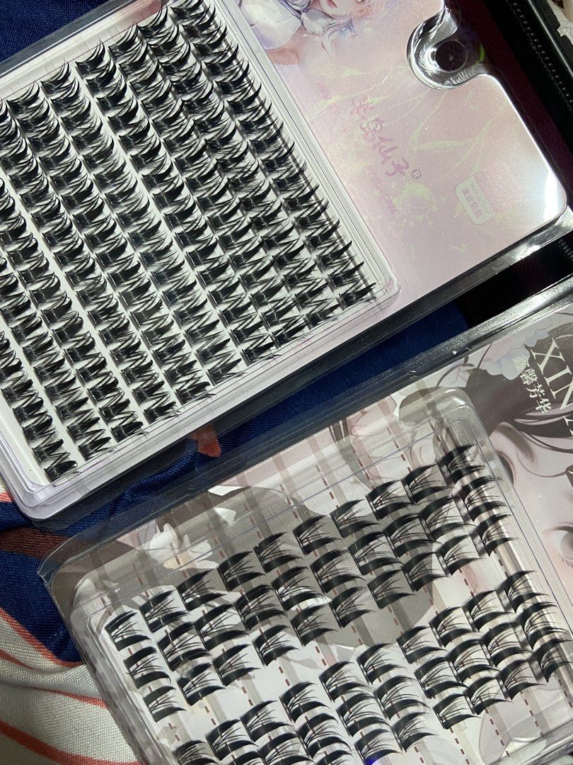 Assorted cluster false eyelashes multi-pack sets (Category: Makeup) located in Caloocan City. Submitted by juanitesni93498 (Listing ID 1469272502, Image 3). Description: 🎀 CLUSTER LASHES FOR SALE! 🎀 💗 10 ROWS CLUSTER LASHES 💸 Price: ₱70 only! 📩 Message me to order! 💵: Gcash/ MariBank 🏍️: Lalamove only ⚠️ PLEASE NOTE: These are NOT glue-free clusters. Lash glue is needed for application..