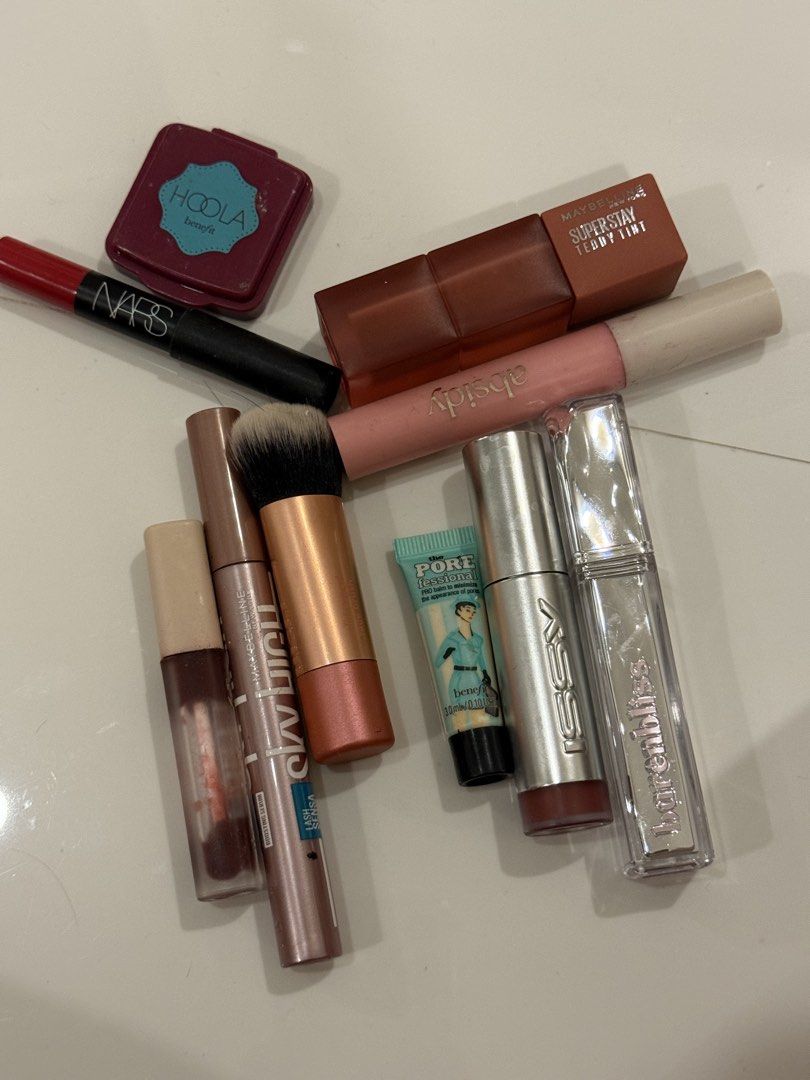 Assorted Makeup Bundle Benefit NARS Maybelline Issy barenbliss (Category: Makeup) located in Manila. Submitted by beautyforless05 (Listing ID 1469216862, Image 1). Description: - Makeup bundle featuring high-end and drugstore favorites -Some are 80% used, but some are barely used.