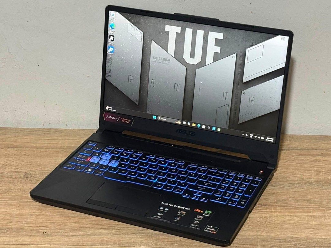 ASUS TUF GAMING A15 (Category: Laptops & Notebooks) located in Manila. Submitted by estillomopatricia (Listing ID 1469392950, Image 3). Description: ₱37,990 only 🔥🔥🔥 No issue. Good condition. Smooth Condition. ASUS TUF GAMING A15 AMD RYZEN 7 7435HS 16GB RAM 512GB RTX 2050 144HZ 15.6 INCH FHD RGB BACKLIT KEYBOARD 💻Good for Gaming, Autocad, Editing, & WFH 💻Ready to use. Specification ▪️AMD RYZEN 7 7435HS with Radeon Graphics ▪️16GB MEMORY RAM 