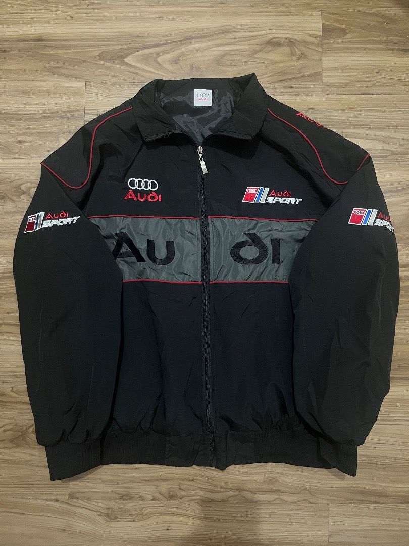 Audi Sport Black Racing Jacket (Category: Coats, Jackets and Outerwear) located in Caloocan City. Submitted by nashcedric71574 (Listing ID 1469215052, Image 1). Description: AUDI Official Racing Jacket 🏎️ AUTHENTIC, NO ISSUES size XL (23x28) 🏷️ 1200 negotiable Manila/Bulacan loc.