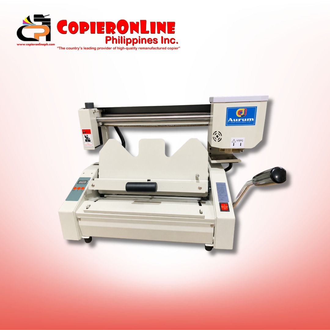 Aurum YH-30 Manual Hot Glue Binding Machine (Category: Office & Business Technology) located in Quezon City. Submitted by copieronlineinc (Listing ID 1469205495, Image 1). Description: 📚 AURUM YH-30 MANUAL HOT GLUE BINDING MACHINE Loose pages to professionally bound documents! 📖 Perfect for print shops, offices, schools, and businesses that need neat, book-style binding. 📌 Product Details ✔️ Model: YH-30 ✔️ Binding Type: Hot-melt glue / perfec