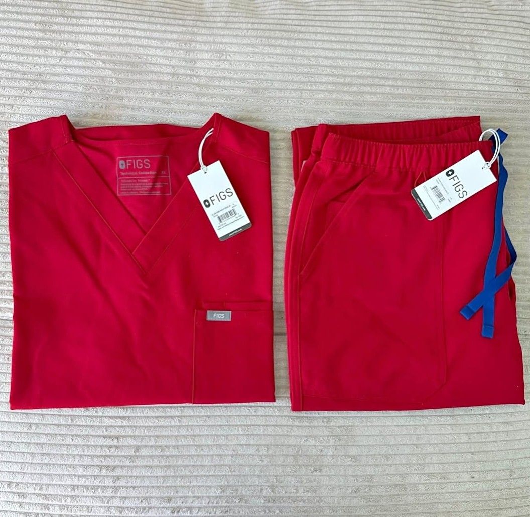 Authentic and New FIGS Men’s Scrub Top + Pants (Category: Activewear) located in San Juan. Submitted by docpratty (Listing ID 1469206678, Image 1). Description: Authentic and Brand-New FIGS Men’s Scrub Set Color: Red Size: Top XL, Bottom L Check out my other listings for more scrubs! Discounts are available for multiple purchases..