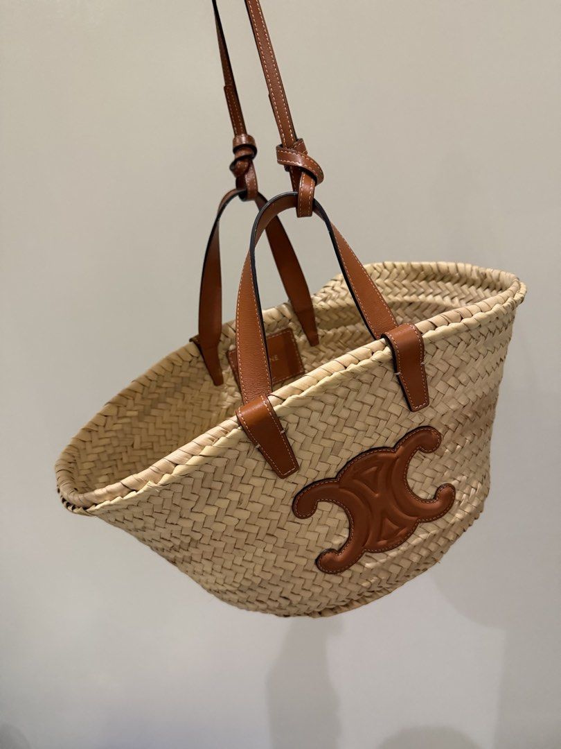 Authentic Celine Panier Triomphe Raffia Basket Bag Tan Straw (Category: Luxury Bags & Wallets) located in Makati City. Submitted by prelovedloot (Listing ID 1469239511, Image 2). Description: Bought in Celine Milan Complete inclusions (care card and original dust bag) Perfect beach or every day bag.