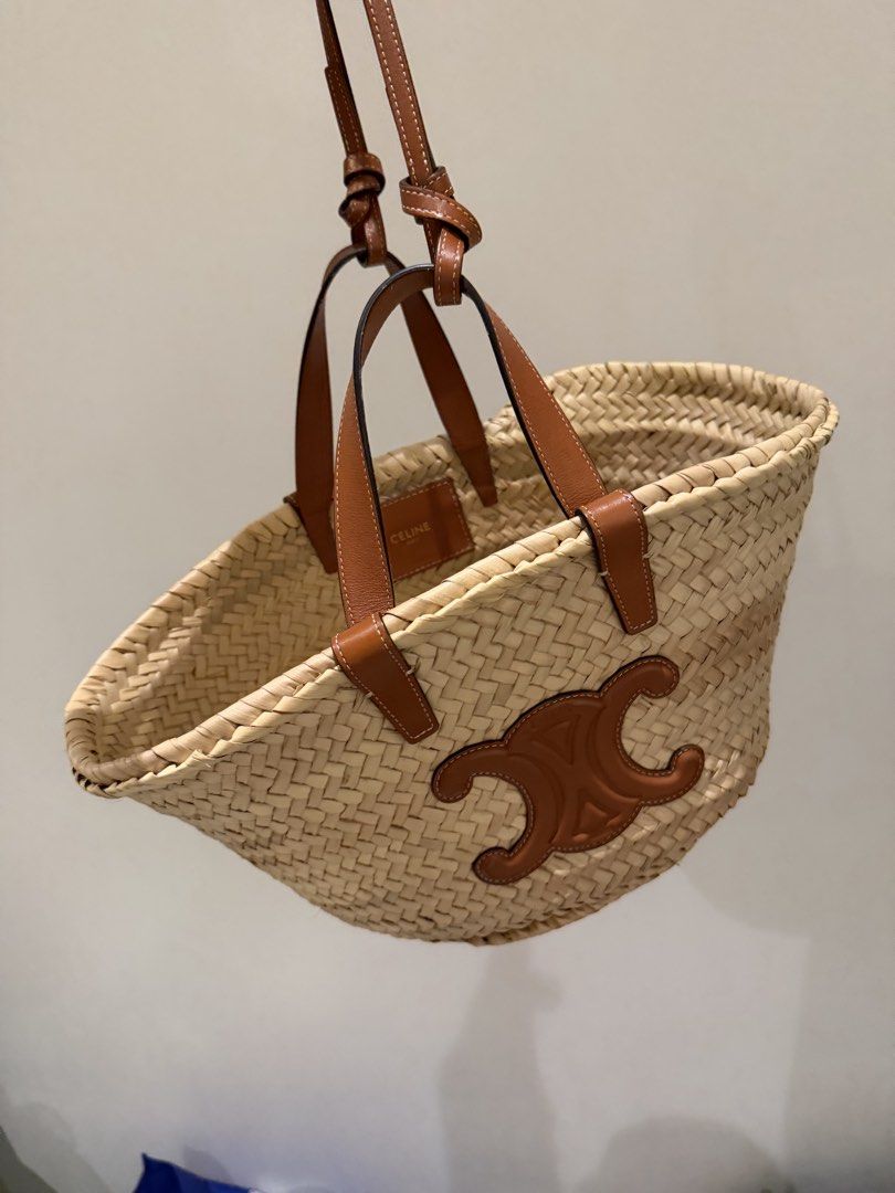 Authentic Celine Panier Triomphe Raffia Basket Bag Tan Straw (Category: Luxury Bags & Wallets) located in Makati City. Submitted by prelovedloot (Listing ID 1469239511, Image 3). Description: Bought in Celine Milan Complete inclusions (care card and original dust bag) Perfect beach or every day bag.