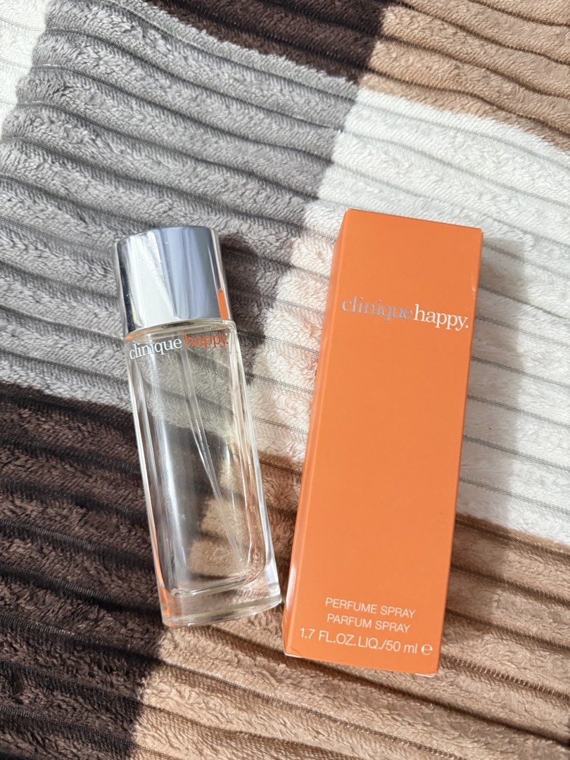 Authentic Clinique Happy (half left) (Category: Fragrance & Deodorants) located in Meycauayan. Submitted by daebaaaeee (Listing ID 1469178765, Image 1). Description: - bought in HK.