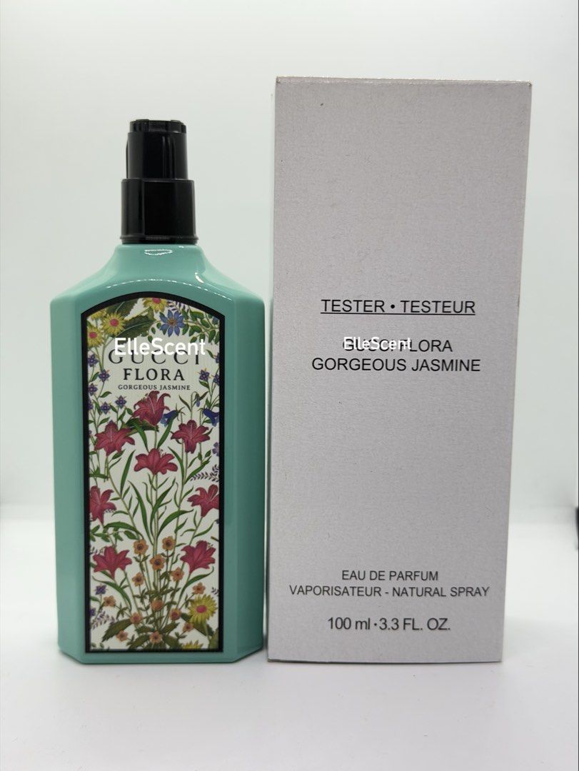 Authentic Gucci Gorgeous Jasmin EDP Tester (Category: Fragrance & Deodorants) located in Mandaluyong City. Submitted by elle_scent (Listing ID 1469256170, Image 1). Description: GUCCI FLORA GORGEOUS JASMINE EAU DE PARFUM – 100ML TESTER ✨ Fresh, elegant, and beautifully feminine! Discover Gucci Flora Gorgeous Jasmine, a radiant floral fragrance for women who love fresh, luminous, and sophisticated scents. It combines sparkling citrus with delicate