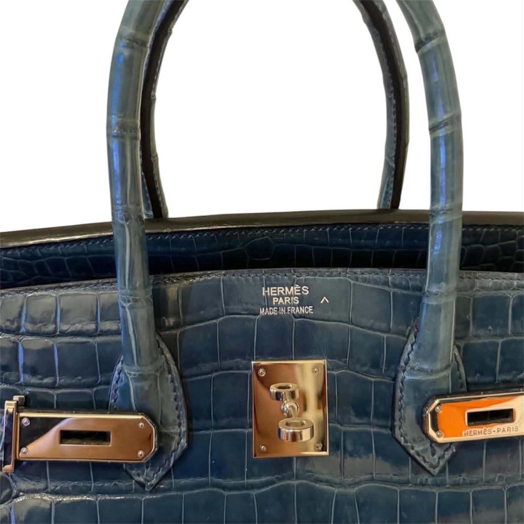 Authentic Hermes (Category: Luxury Bags & Wallets) located in Manila. Submitted by chloe_luxuries (Listing ID 1469292739, Image 3). Description: Guaranteed Original Hermes Birkin 35 Croc Palladium hardware stamp K squared Still in very good condition Comes with dustbag clochette and box Pm for those interested .