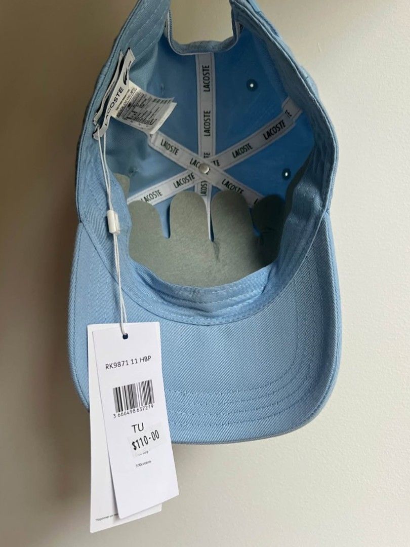 Authentic Lacoste Hat – Light Blue with Large Crocodile Logo (Category: Caps & Hats) located in San Juan. Submitted by docpratty (Listing ID 1469343834, Image 3). Description: Authentic Brand New.