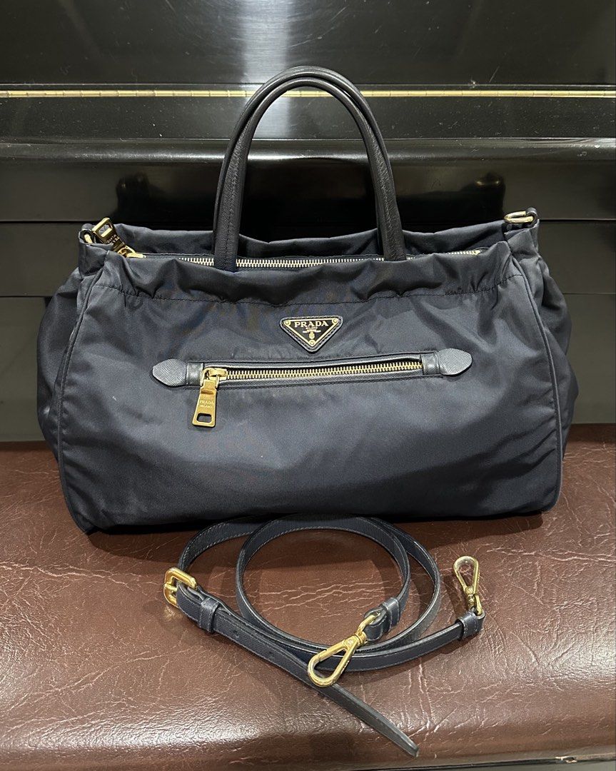 Authentic Prada Nylon Two Way (Category: Luxury Bags & Wallets) located in Las Pinas. Submitted by marshmallowmax (Listing ID 1469293578, Image 1). Description: Guaranteed Authentic! Slightly used, minimal signs of usage, no flaws. No more inclusions.