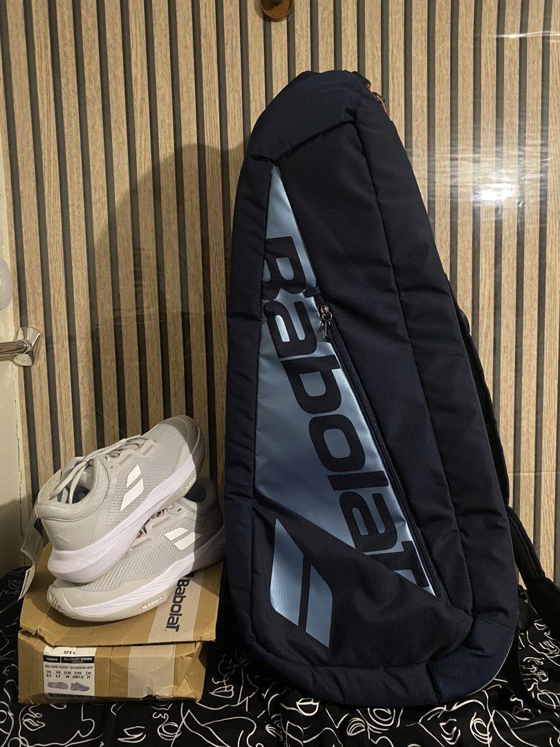 Babolat set bag and shoes (Category: Racket and Ball Sports) located in Manila. Submitted by ejothegod (Listing ID 1469248665, Image 1). Description: For sale Babolat set‼️ 11k for both ( Brandnew/Authentic) Open for split - Babolat RH12 Pure Drive 11th Gen - Babolat SFX 4 All court women (Size: 8.5 US 40EUR) -Both no issue 📍Calamba Laguna 📦Meetup, lalamove or Jnt.