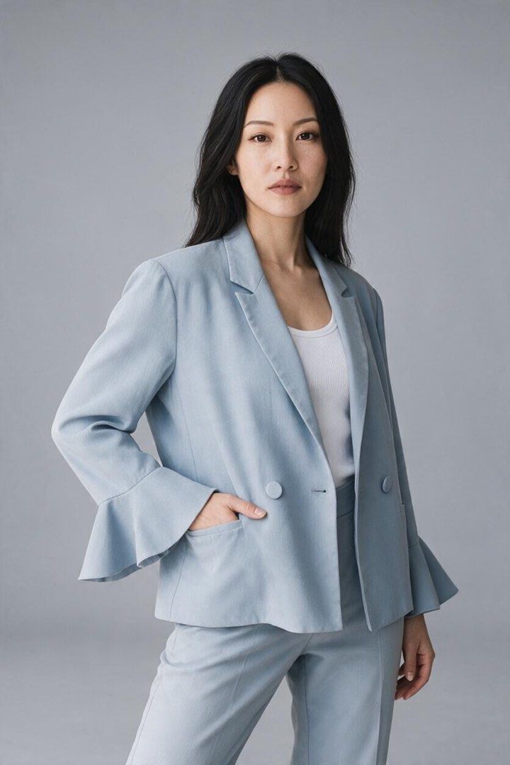 Baby Blue Top Shop blazer (Category: Coats, Jackets and Outerwear) located in Makati City. Submitted by ilovelimonata (Listing ID 1469298646, Image 3). Description: Pretty baby blue blazer from Topshop — such a lovely cut with those flared sleeves! 💙 Worn only a couple of times, still in excellent condition. Perfect for office, meetings, or dressing up jeans. Light, comfy and easy to love..