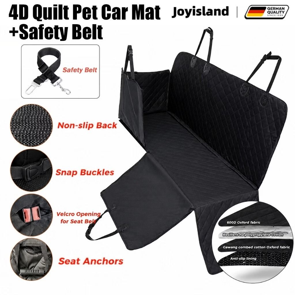 Backseat car mat for pets (Category: Homes & Other Pet Accessories) located in Caloocan City. Submitted by buymekatey (Listing ID 1469226311, Image 2). Description: - 3-in-1 multi-purpose design: Use as a standard seat cover, protective hammock, or trunk cargo cushion - Universal fit: Measures 58" x 81", perfect for most cars, SUVs, and trucks - Non-slip & secure: Features a non-slip backing, seat anchors, and snap buckles to keep the cover in pl