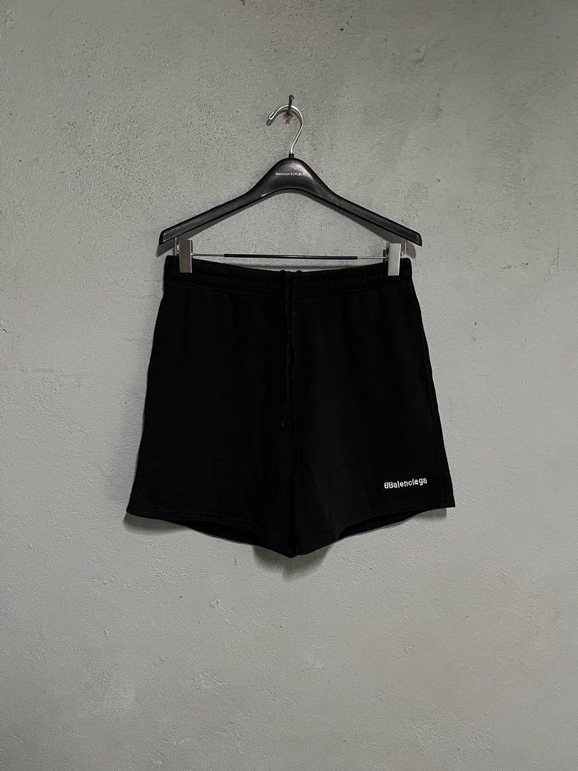 Balenciaga Sweatshort Minimalist Embroidered Script Logo (Category: Luxury Apparel) located in Tuguegarao City. Submitted by preowned_curation (Listing ID 1469228100, Image 2). Description: (Above the Knee) Size on tag Large can fit XL Waist: 30 can stretch up to 36 Length: 17” Leg opening: 13” Flawless Color rate: 9.7/10 or better 600 + SF.