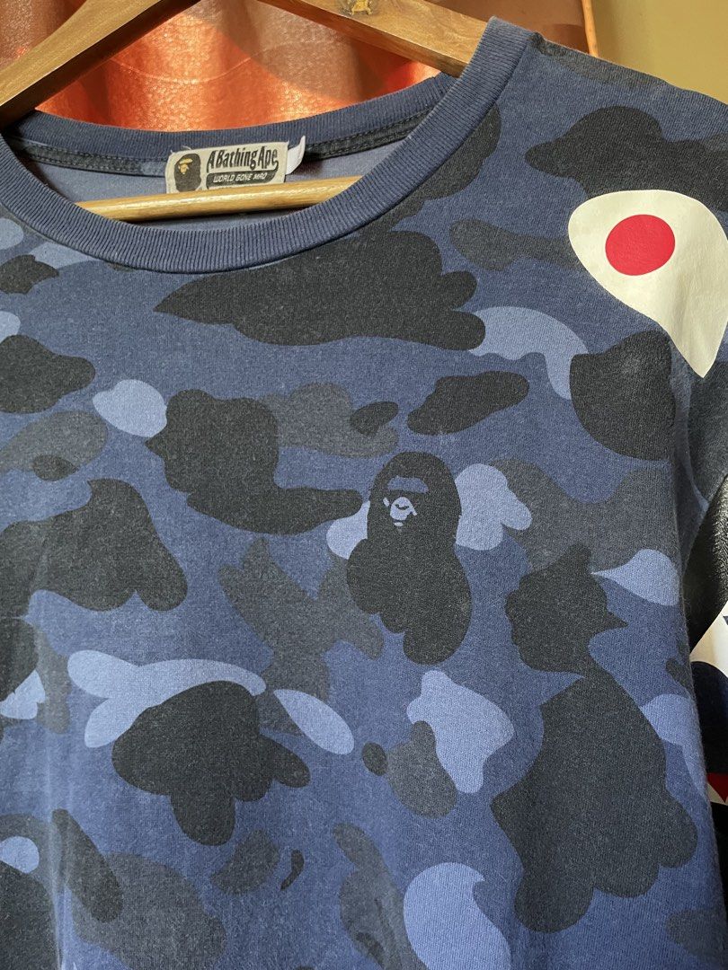 Bape Camo Sharo (Category: Tshirts & Polo Shirts ) located in Marikina City. Submitted by kaelnbellecloset (Listing ID 1469174627, Image 3). Description: Signa of used.
