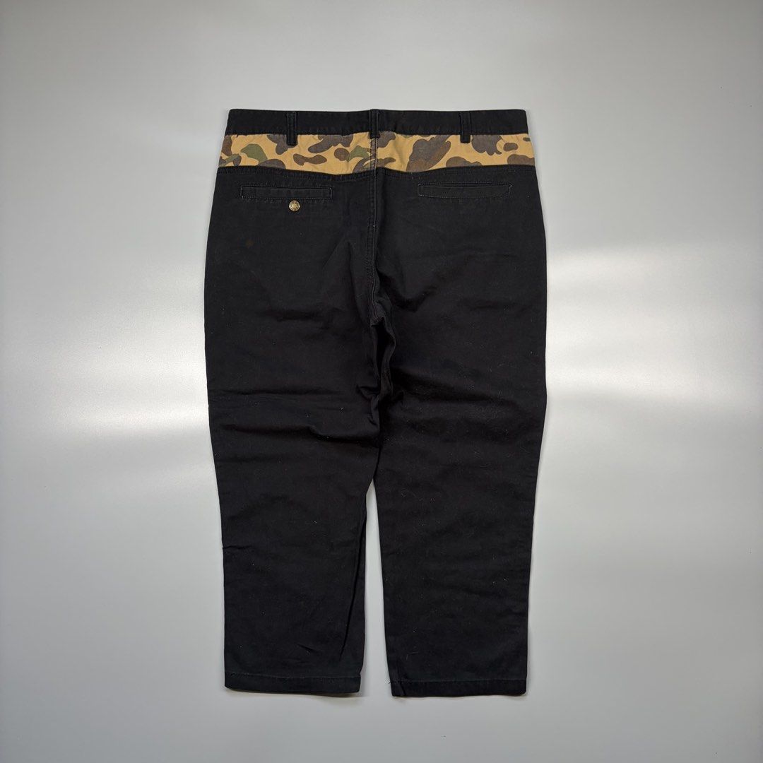 Bape Cropped Chino (Category: Chinos) located in Cavite. Submitted by onebeancent (Listing ID 1469288143, Image 3). Description: Size: 34 Waistline Dimension: 31" Length Color: Black Color Rate: 9.5/10 Issue: None Condition: Excellent Mine: 980php Additional Shipping Fee (J&T Medium Pouch) 125php Luzon 145php visayas 185php mindanao.