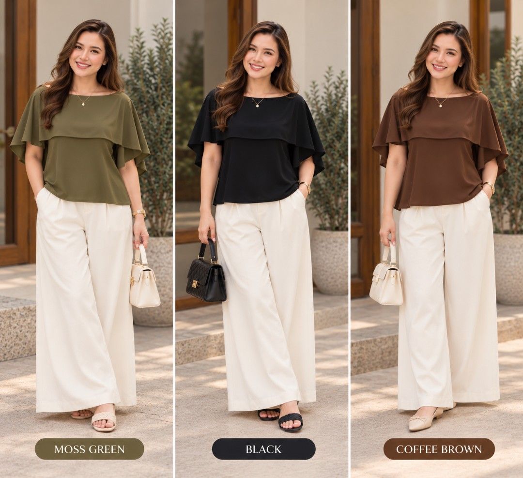 Batwing Knitted Top (Category: Others Tops) located in Pasig City. Submitted by purpleglitters (Listing ID 1469207289, Image 1). Description: brandnew colors available: moss green, coffee brown, black fits s-xl.