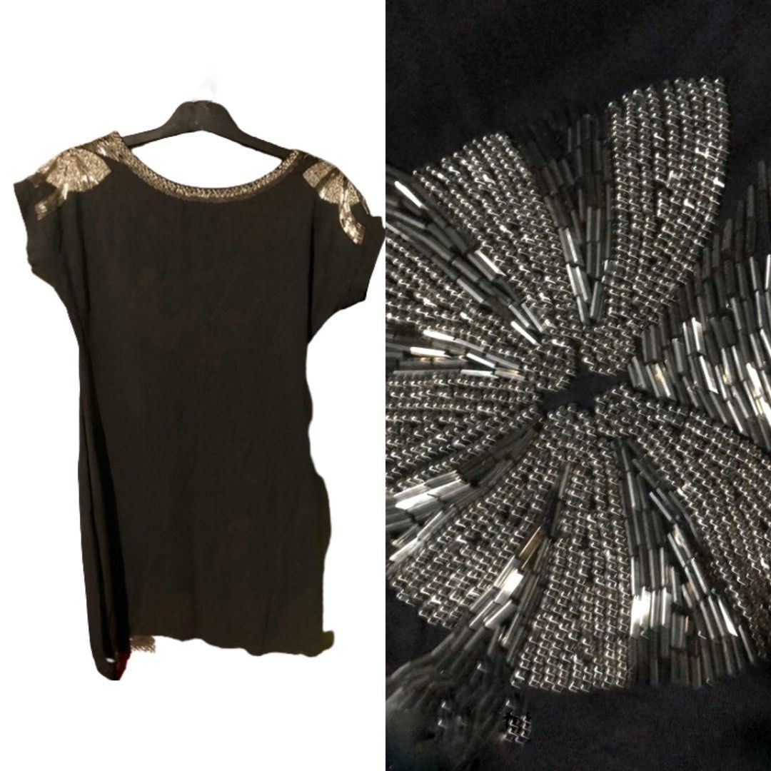 BEADED BLACK DRESS (Category: Evening dresses & gowns) located in Marikina City. Submitted by minimalistmanila (Listing ID 1469327867, Image 2). Description: New black beaded dress from USA. Medium. Knee length. Stretchy fabric. Never worn. Worth P2,999. Order now! .