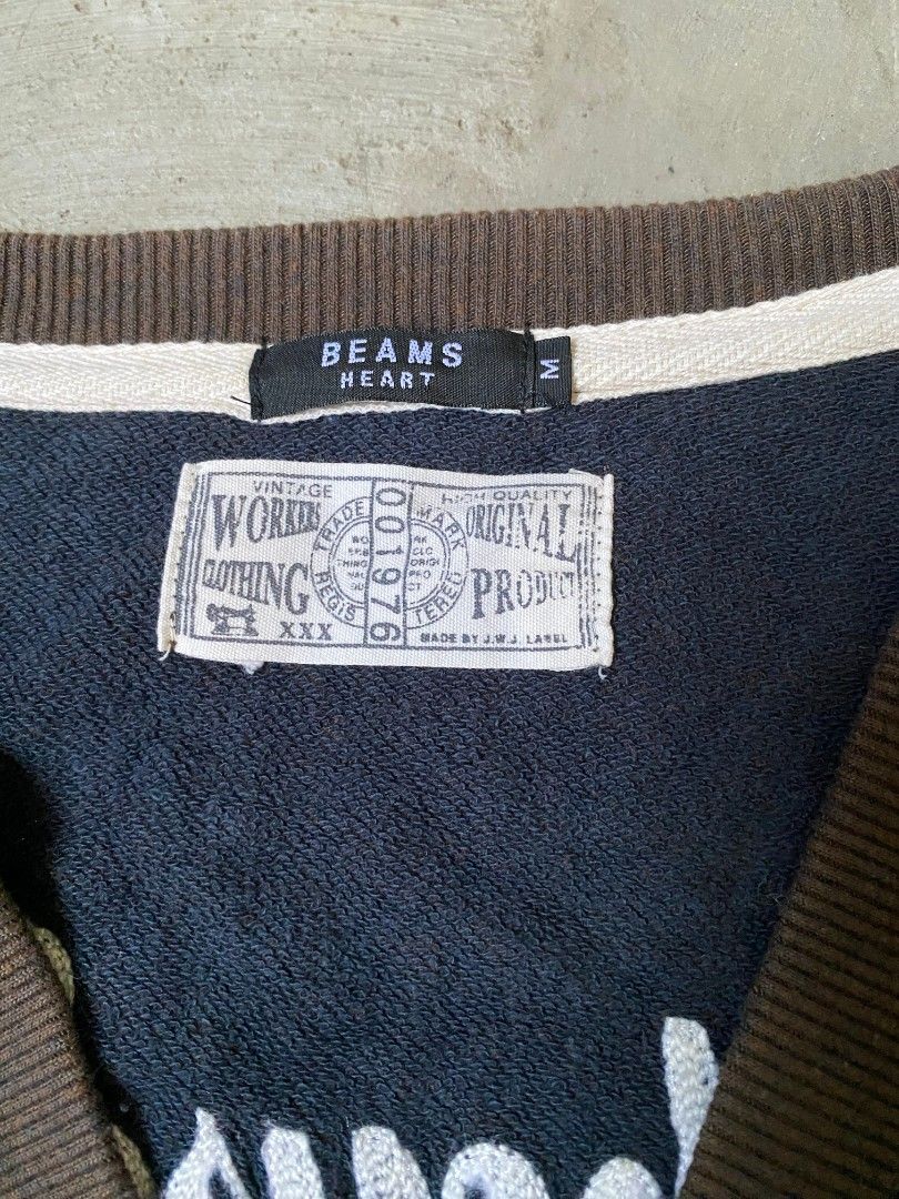 Beams Heart Brown Cardigan Size M (Category: Coats, Jackets and Outerwear) located in Real. Submitted by koymiksbuynsell (Listing ID 1469266126, Image 3). Description: 20 width 25 length .