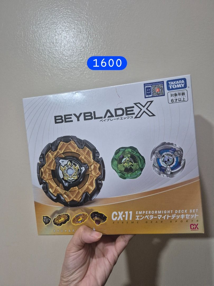 BEYBLADE X CX-11 Emperor Mite Deck Set (Category: Action & Battle Toys) located in Pasig City. Submitted by havtrading (Listing ID 1469239136, Image 1). Description: BEYBLADE X CX-11 Emperor Mite Deck Set 📌 Price posted 📌brand new sealed/ BANKEE 📌pick up location maybunga pasig 📌courier j&t/lbc/grab/lalamove 📌LBC Cop shipping only/ payment first for the item 📌Mode of payment COD/ BDO/ GCASH/ MAYA/ BPI 📌COD VIA pabili service METRO MANILA A