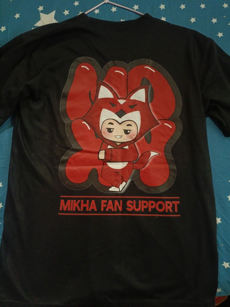 BINI Mikha Moxy Tshirt from Mikha OFC (Category: Shirts) located in Batangas. Submitted by forkeepsxo_ (Listing ID 1469184401, Image 2). Description: •size S-M, used 2x •from Mikha Official Fan Support •with Moxy side pocket design •will give random freebies to sure buyers rfs need funds MOD via J&T courier MOP via Gcash.