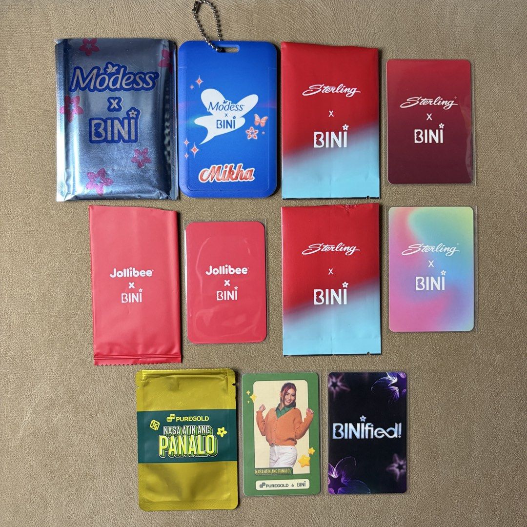 Bini Mikha Official Photocards (Category: K-Wave Merchandise) located in Pasig City. Submitted by itsginnyfig (Listing ID 1459288886, Image 2). Description: FOR SALE / WTS / LFB Bini Mikha Official Photocards -Binified Mikha -Puregold Mikha -Modess v2 Mikha with Holder -Jollibini Heart Mikha -Sterling Mikha -Sterling Mikhaiah FOR TAKE ALL 6 PCS MIKHA OFFICIAL PHOTOCARDS - Php 1,000 RFS: Mikha dups from my collection Location: Manggahan, Pasig Shi