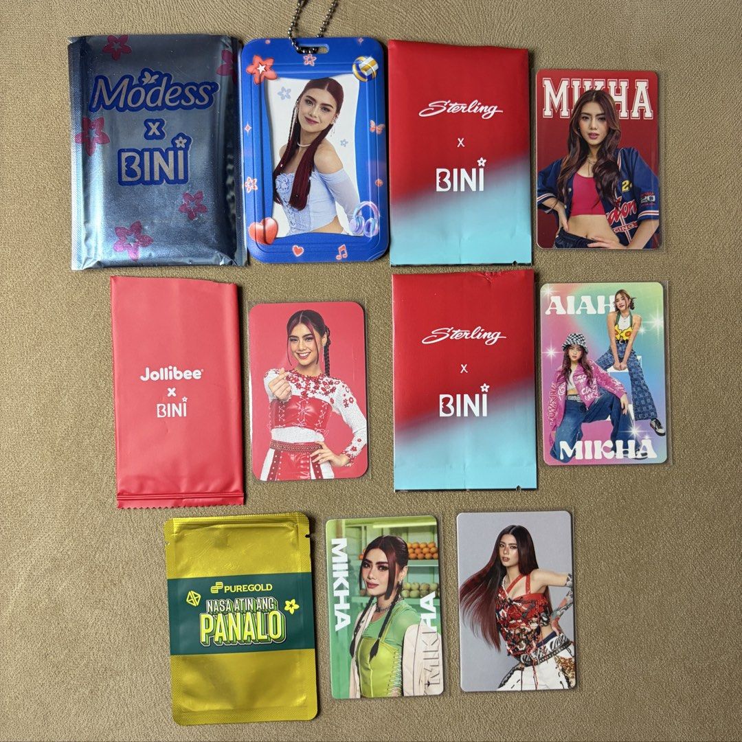 Bini Mikha Official Photocards (Category: K-Wave Merchandise) located in Pasig City. Submitted by itsginnyfig (Listing ID 1459288886, Image 1). Description: FOR SALE / WTS / LFB Bini Mikha Official Photocards -Binified Mikha -Puregold Mikha -Modess v2 Mikha with Holder -Jollibini Heart Mikha -Sterling Mikha -Sterling Mikhaiah FOR TAKE ALL 6 PCS MIKHA OFFICIAL PHOTOCARDS - Php 1,000 RFS: Mikha dups from my collection Location: Manggahan, Pasig Shi