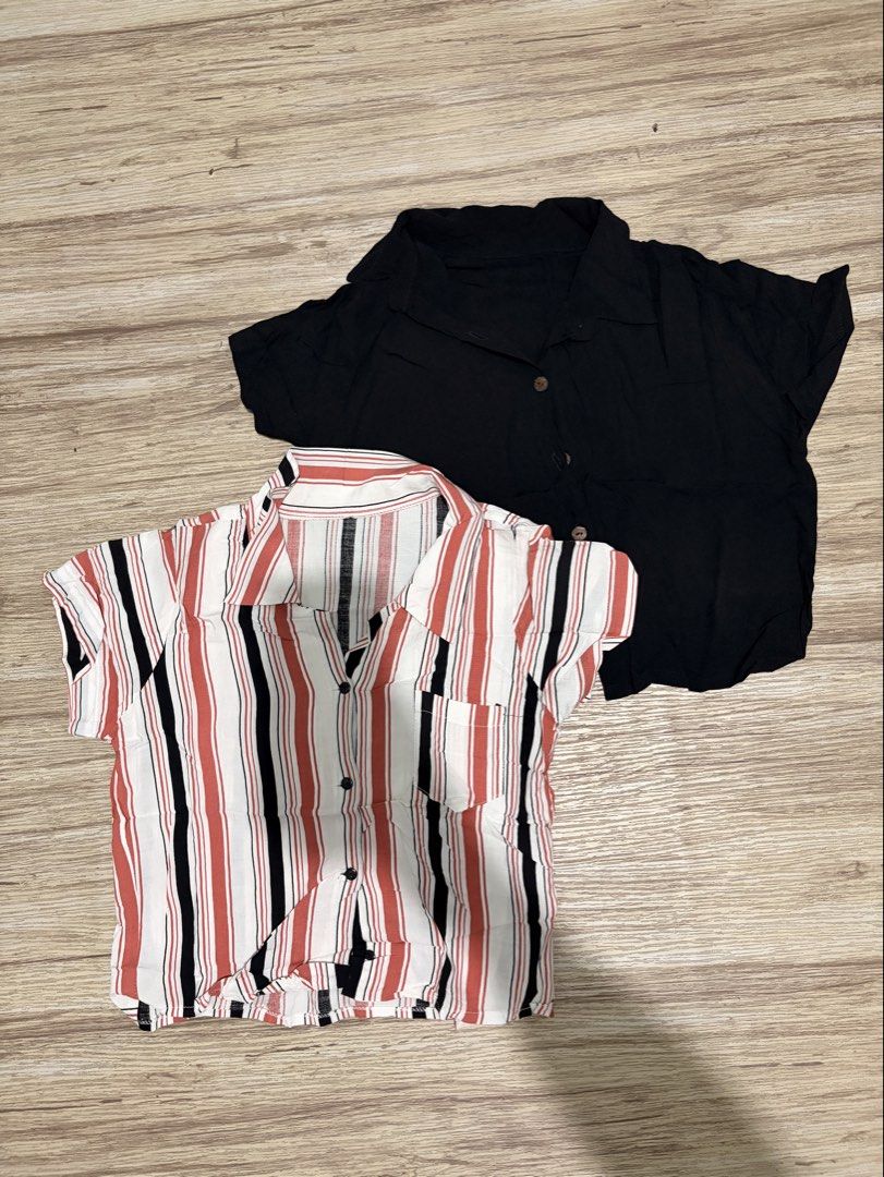 Black and Striped Polo Shirt (Category: Others Tops) located in Manila. Submitted by clothesandcollectibles (Listing ID 1469355555, Image 1). Description: 2 Polo Shirt for 70 php.