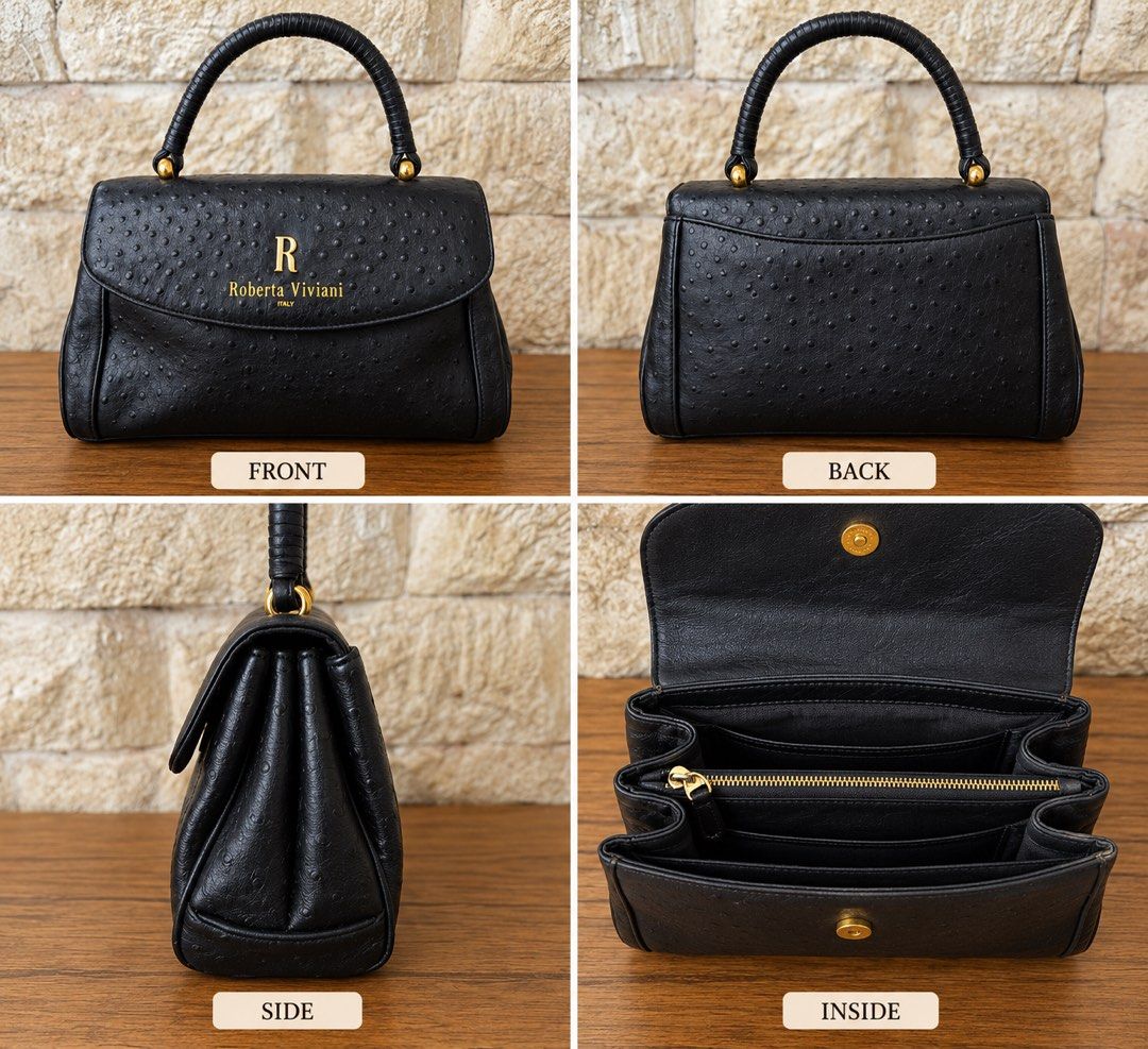 black Roberta Viviani top-handle handbag L7x11 (Category: Tote Bags) located in San Fernando. Submitted by dntjapansurpluselyu (Listing ID 1469177763, Image 1). Description: .