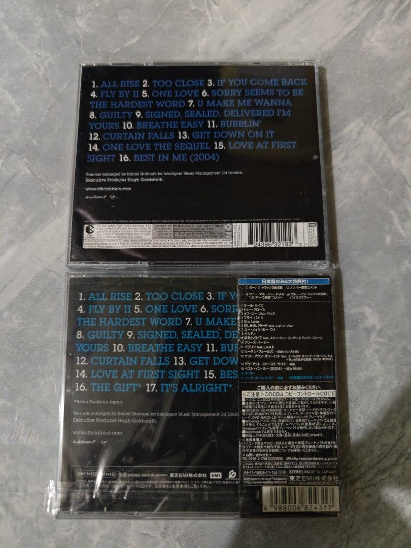 BLUE- BEST OF (Category: CDs & DVDs) located in Manila. Submitted by musiccdshopnew (Listing ID 1469182421, Image 2). Description: STANDARD - 450 JAPAN- 550.