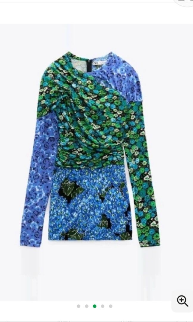 BNWOT Zara floral draped blouse (Category: Longsleeves) located in Batangas. Submitted by thevanitychamber (Listing ID 1469187743, Image 1). Description: .