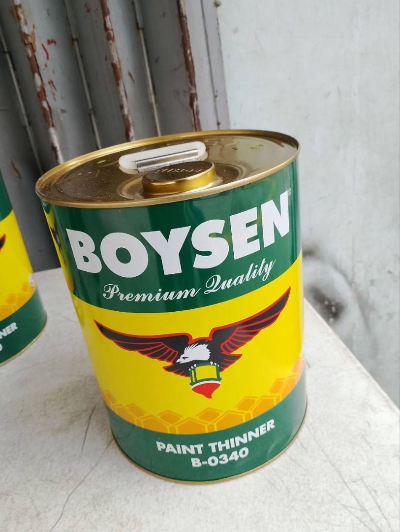 Boysen Paint Thinner Specs: 4L (Category: Everything Else Others) located in Manila. Submitted by joeyroque09 (Listing ID 1469233727, Image 3). Description: Boysen Paint Thinner Specs: 4L.