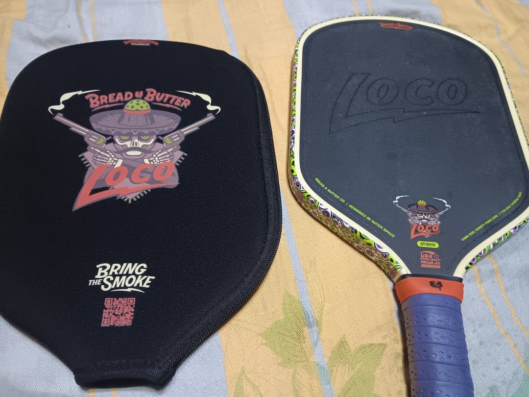 Bread and Butter Loco pickleball paddle (Category: Racket and Ball Sports) located in Bacoor. Submitted by punkzappa18 (Listing ID 1469194375, Image 2). Description: for sale pickleball paddle preloved still in good condition padala lang from US last july already upgraded to rpm selling as is where is bread and butter loco jybrid 4,600 pesos only fixed price super below srp na pick up or meet up only ladialao diwa elementary school caridad cavite