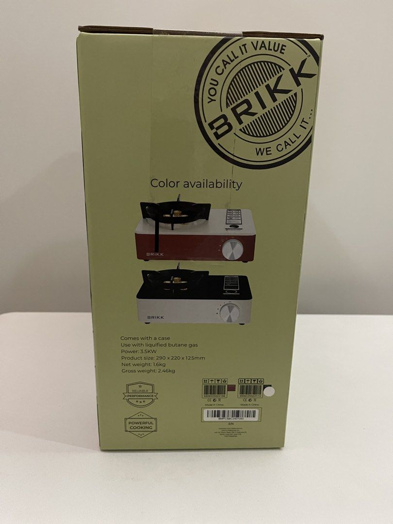BRIKK Mini Portable Cassette Stove BMPCSRC / BMPCSBC (Category: Cookers) located in Quezon City. Submitted by bravehorse_f1f6d5 (Listing ID 1469282465, Image 2). Description: - Brand: BRIKK Mini Portable Cassette Stove (Model: BMPCSRC / BMPCSBC) - Condition: Brand new, unopened box, factory sealed - Fuel Type: Liquified butane gas - Power Output: 3.5KW high efficiency - Build Quality: Cast copper fire cover & wind-resistant alloy burner - Safety 